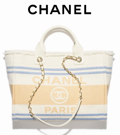 Chanel SHOPPING BAG Cotton Canvas AS3351 Yellow