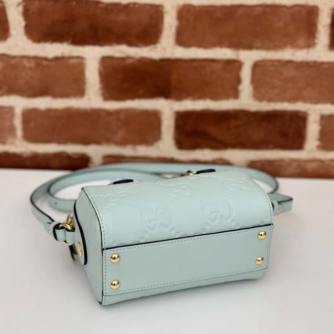 Gucci GG SUPER MINI TOP HANDLE BAG 790130 Light green