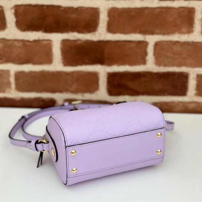 Gucci GG SUPER MINI TOP HANDLE BAG 790130 Purple