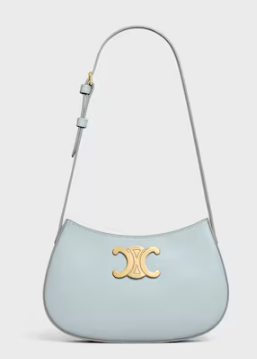 Celine MEDIUM TILLY BAG IN SHINY CALFSKIN 115703 ICE BLUE