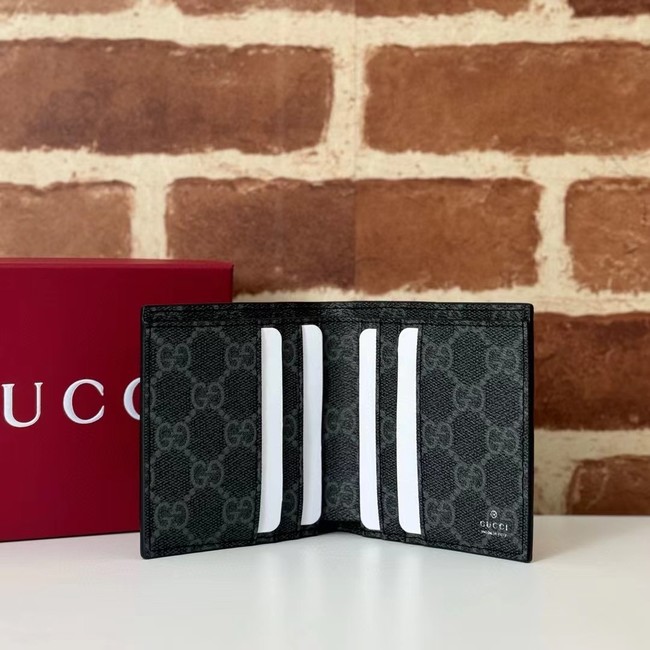 Gucci GG EMBLEM BI-FOLD EMBOSSED WALLET 818949 black