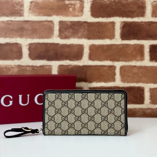 Gucci GG EMBLEM ZIP AROUND WALLET 819122 black