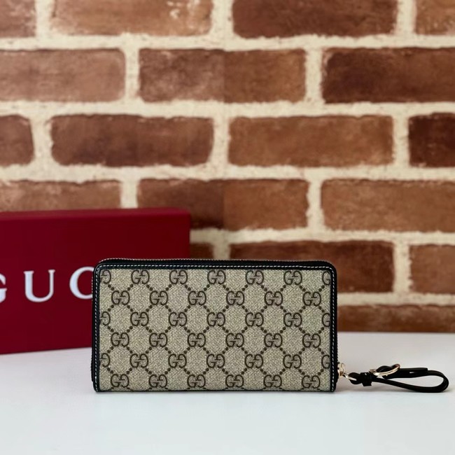 Gucci GG EMBLEM ZIP AROUND WALLET 819122 black