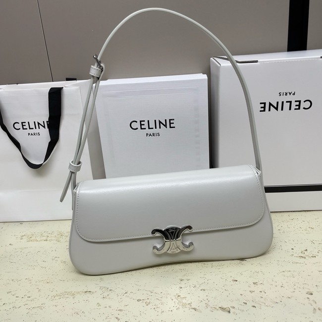 Celine MEDIUM CELINE LOLA BAG IN SHINY CALFSKIN 115533 BLANC DE BLANC