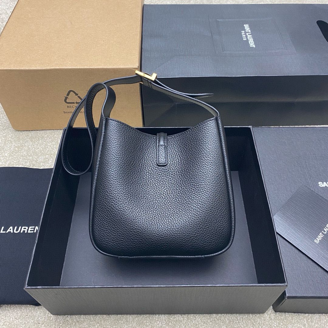 SAINT LAURENT LE 5 A 7 MINI HOBO BAG 809461 black