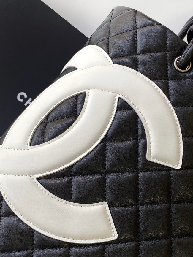 Chanel Sheepskin Shoulder Bag AS6336 black&white