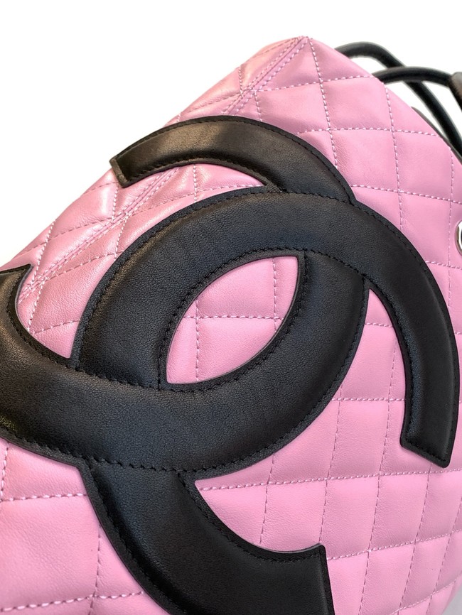 Chanel Sheepskin Shoulder Bag AS6336 pink&black