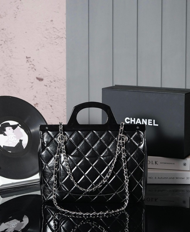 Chanel Sheepskin Tote Bag AS8021 black