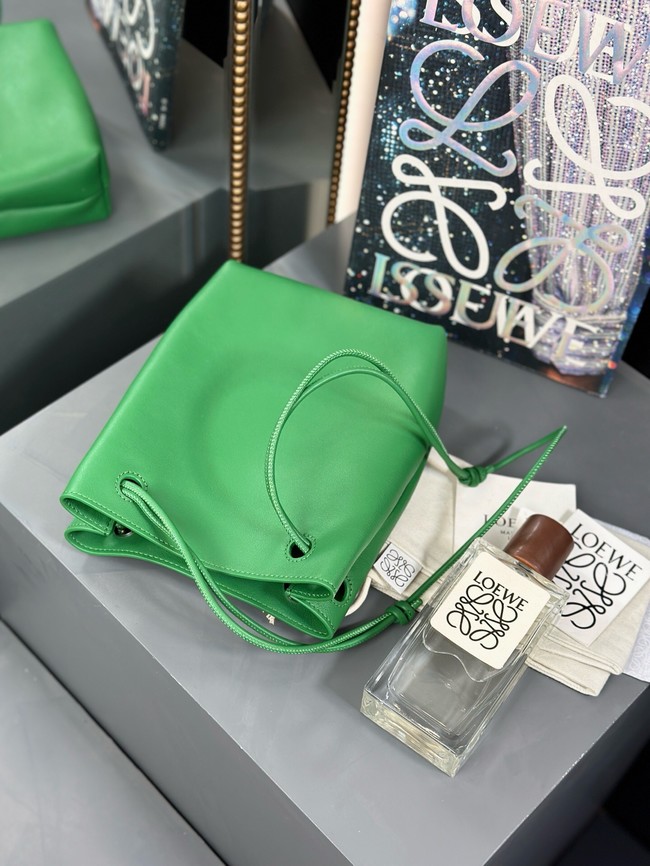 Loewe Mini Napa Lamb Leather Flamenco Purse 25SS green