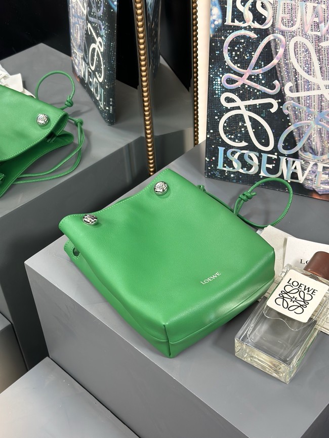 Loewe Mini Napa Lamb Leather Flamenco Purse 25SS green