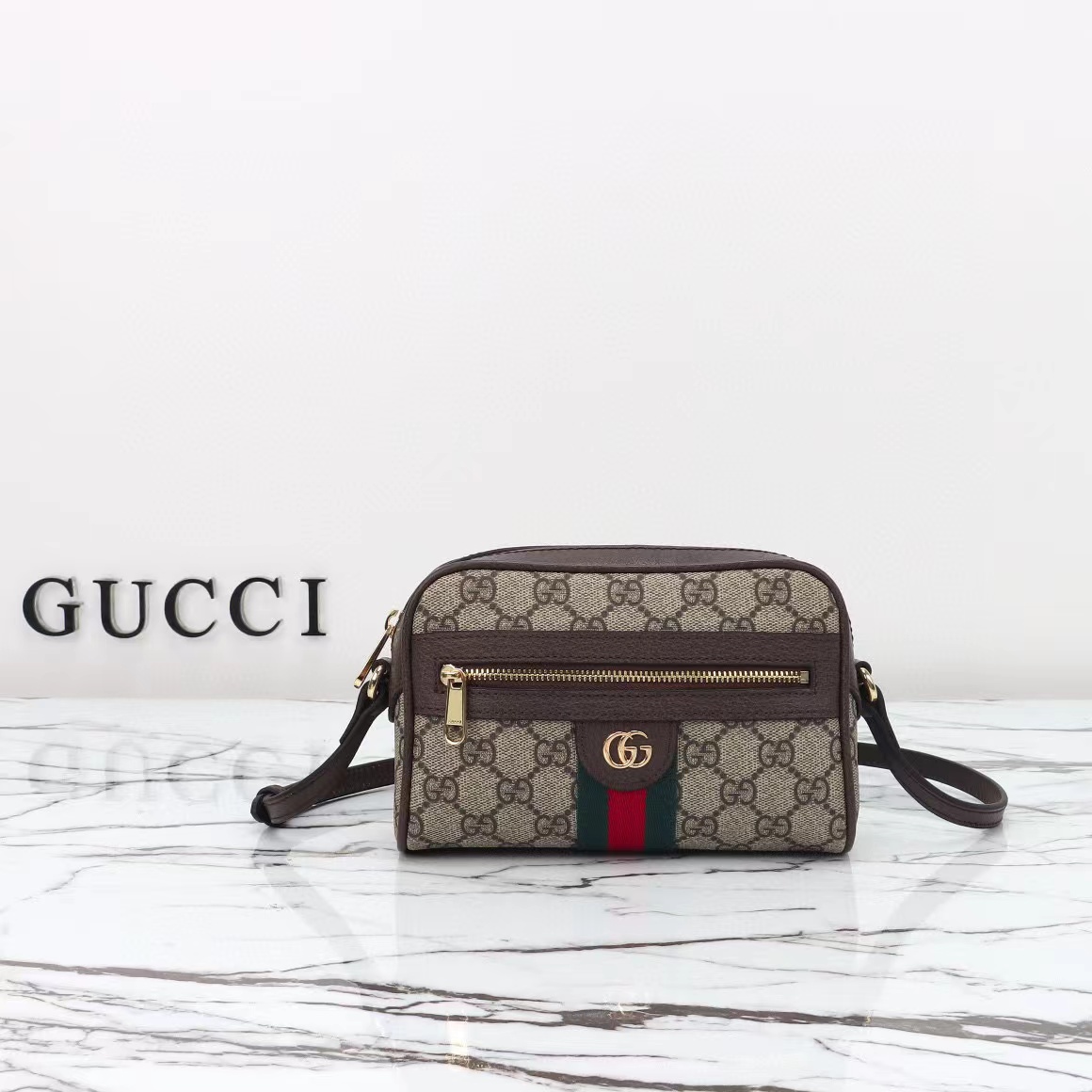 Gucci Ophidia GG mini bag 517350 Sapphire brown