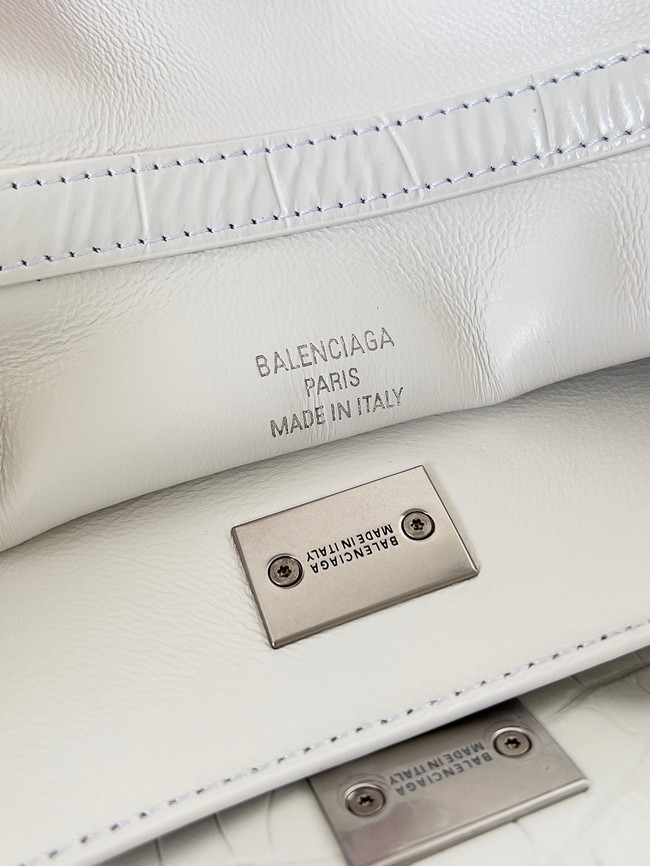 Balenciaga Rodeo Mini Handbag crocodile skin 795456 white