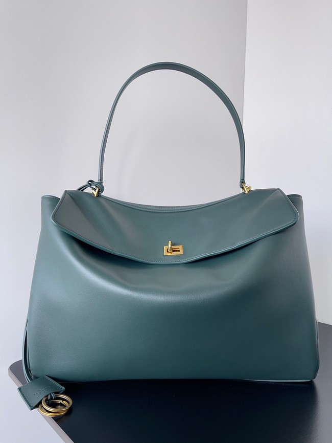 Balenciaga Rodeo Handbag Large smooth calfskin 795459 lake green