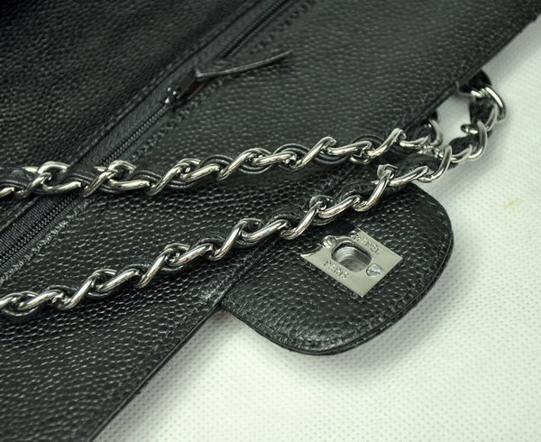 Chanel 2.55 Quilted Flap Bag 1112 Black with Silver Hardware