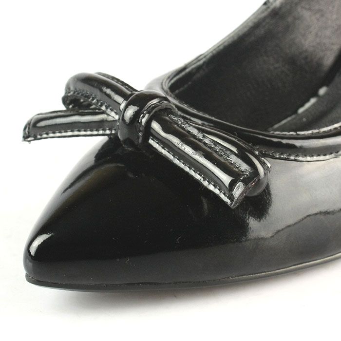 Prada Patent Leather Oversized Bow Pumps Black