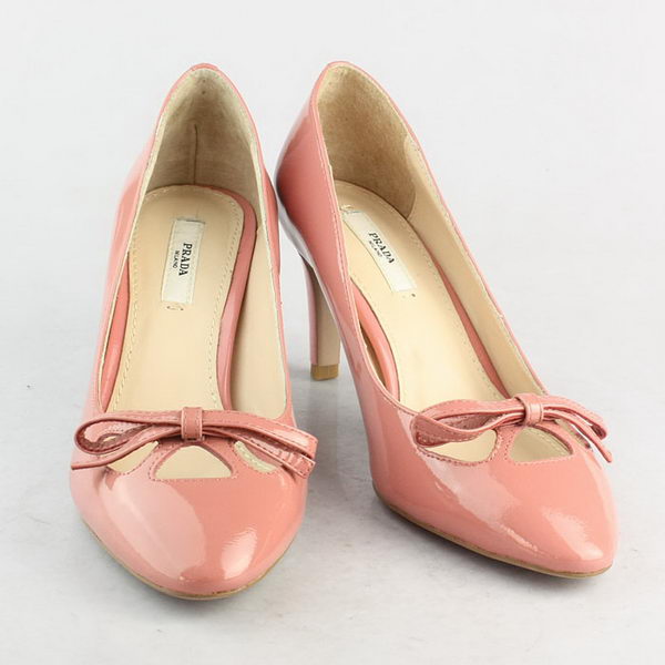 Prada Patent Leather Bow Pump PD090 Pink