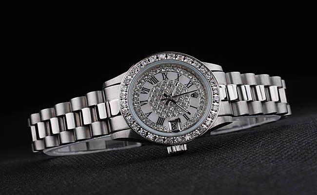 Rolex Datejust Diamond White Surface 25 Mm Women Watch-RD3853