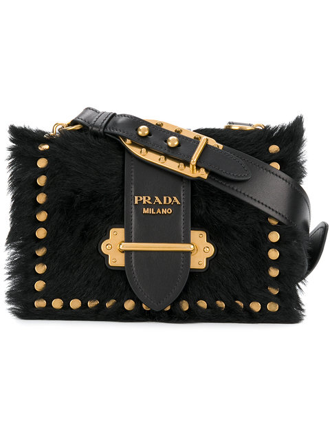 Prada Borsa a spalla Cahier Donna Nero